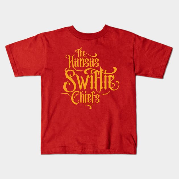 The Kansas Swiftie Chiefs v14 Kids T-Shirt by Emma